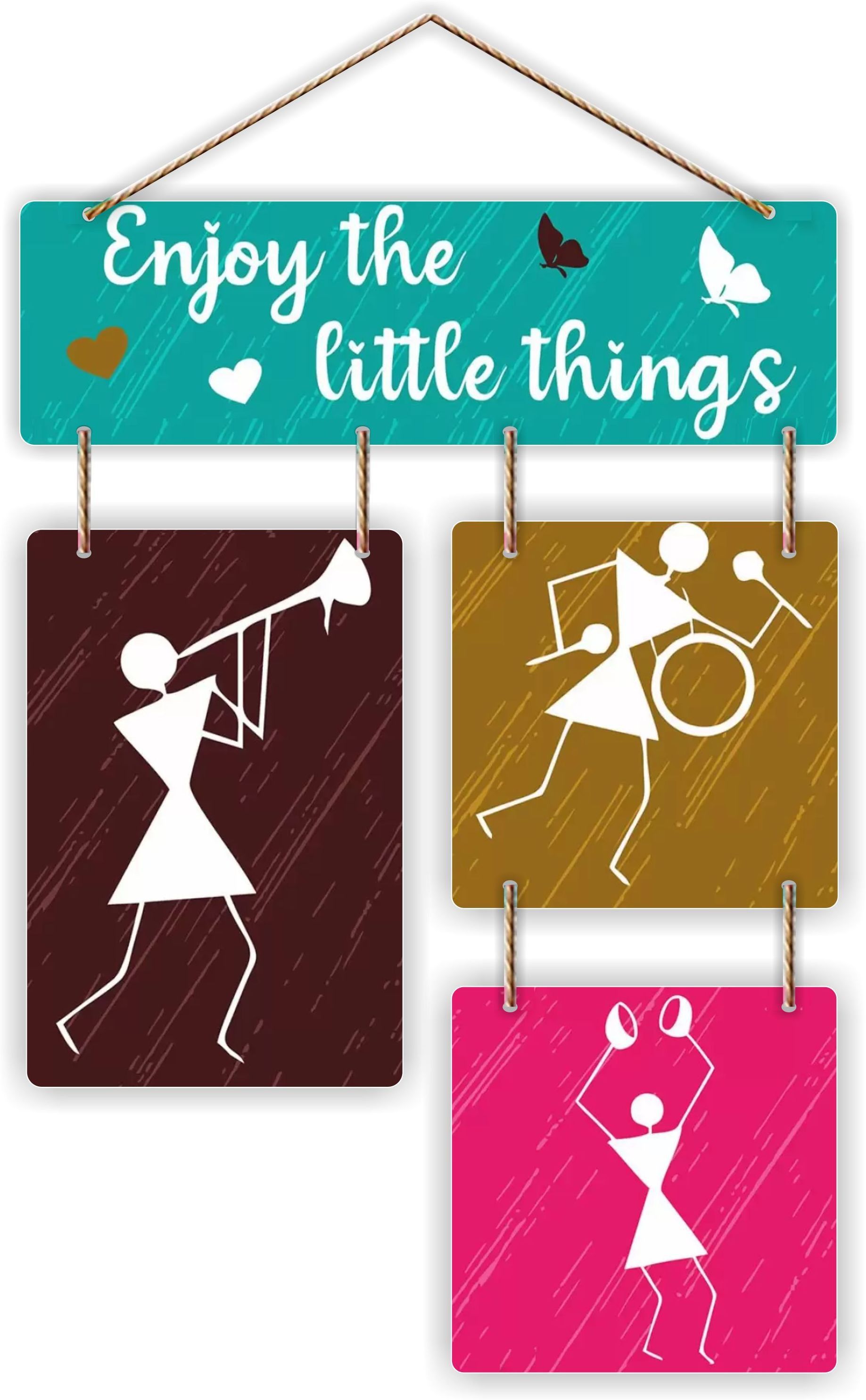Enjoy The Little Things Decorative Wooden Wall Hanger for Home Decor Accessory