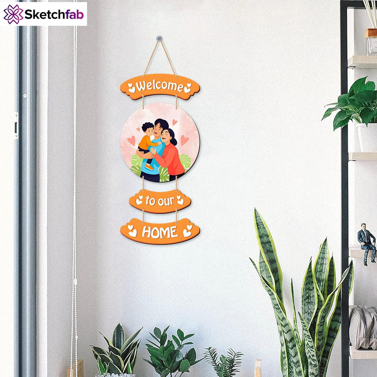 Welcome to Our Home Wall Hanging Decoration Items for Home | Gifts | Mdf Art