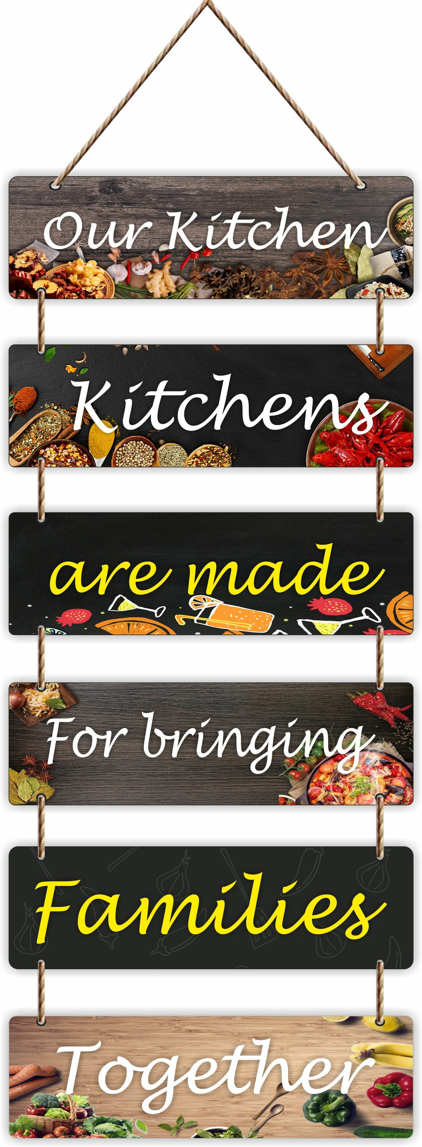 Designer Kitchen Quotes Wooden Wall Hanging for Home Decoration Item
