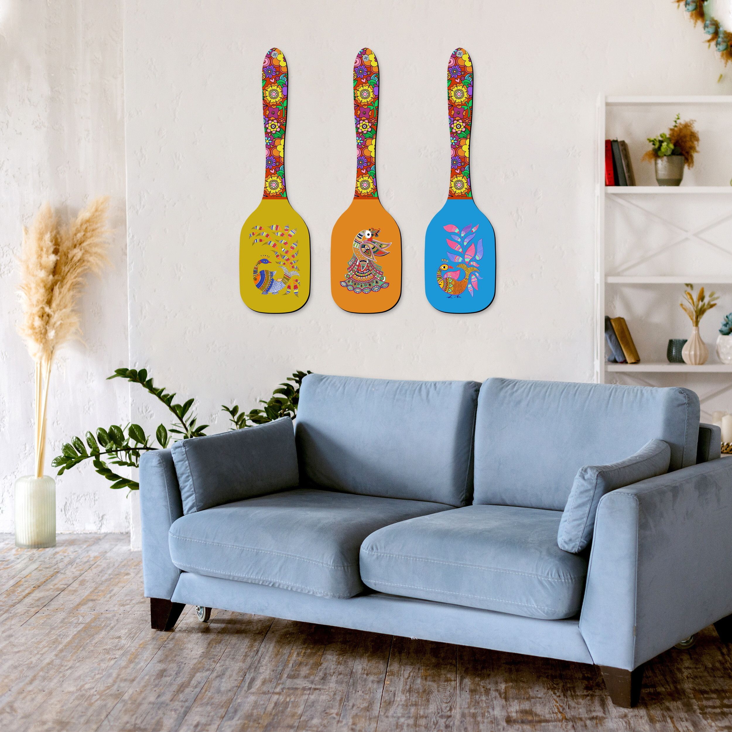 Wooden Wall Hanger For Home | Office | Living Room | Gift (Birds)