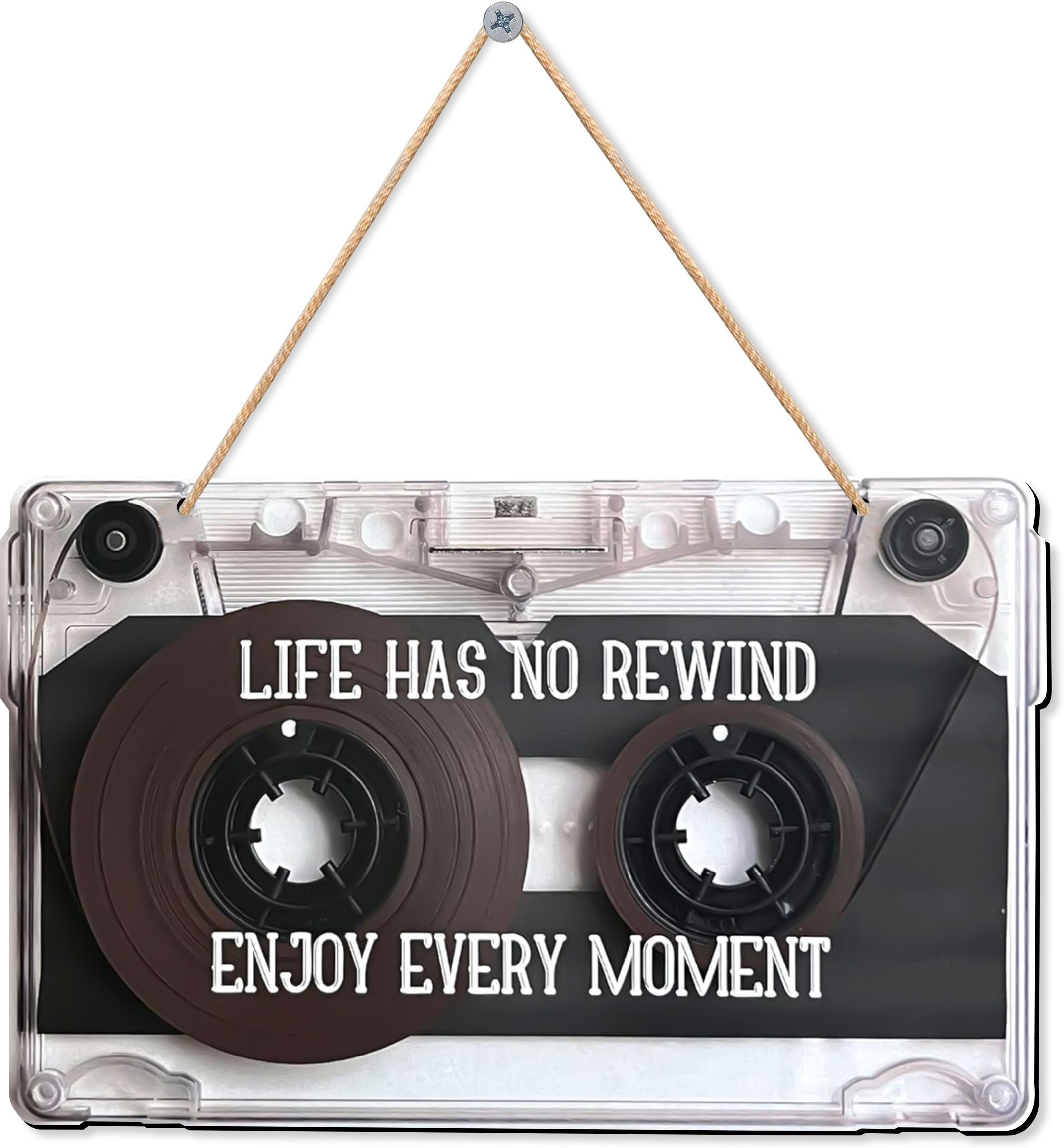 Life has no Rewind Wall Hanging Wooden Art Decoration item for Living Room