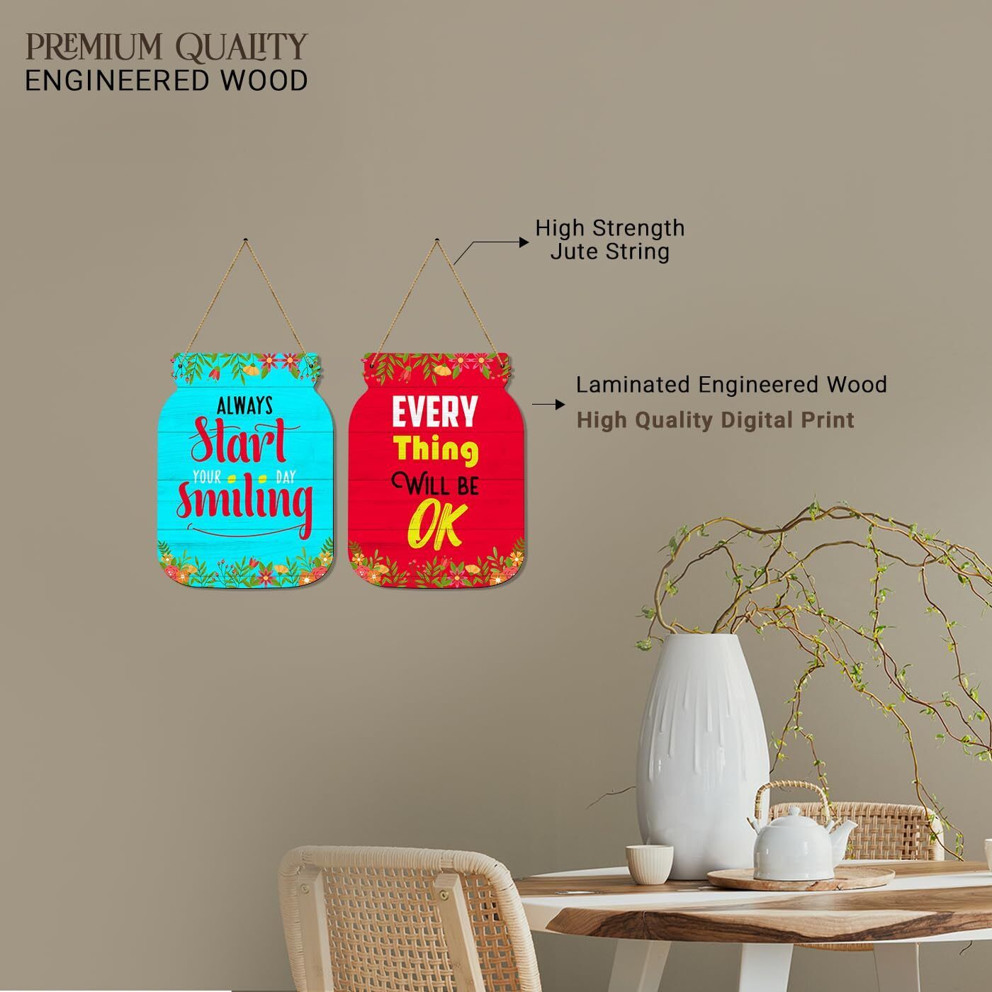 Wooden Designer Wall Hanging for Home Decor|Office|Gift