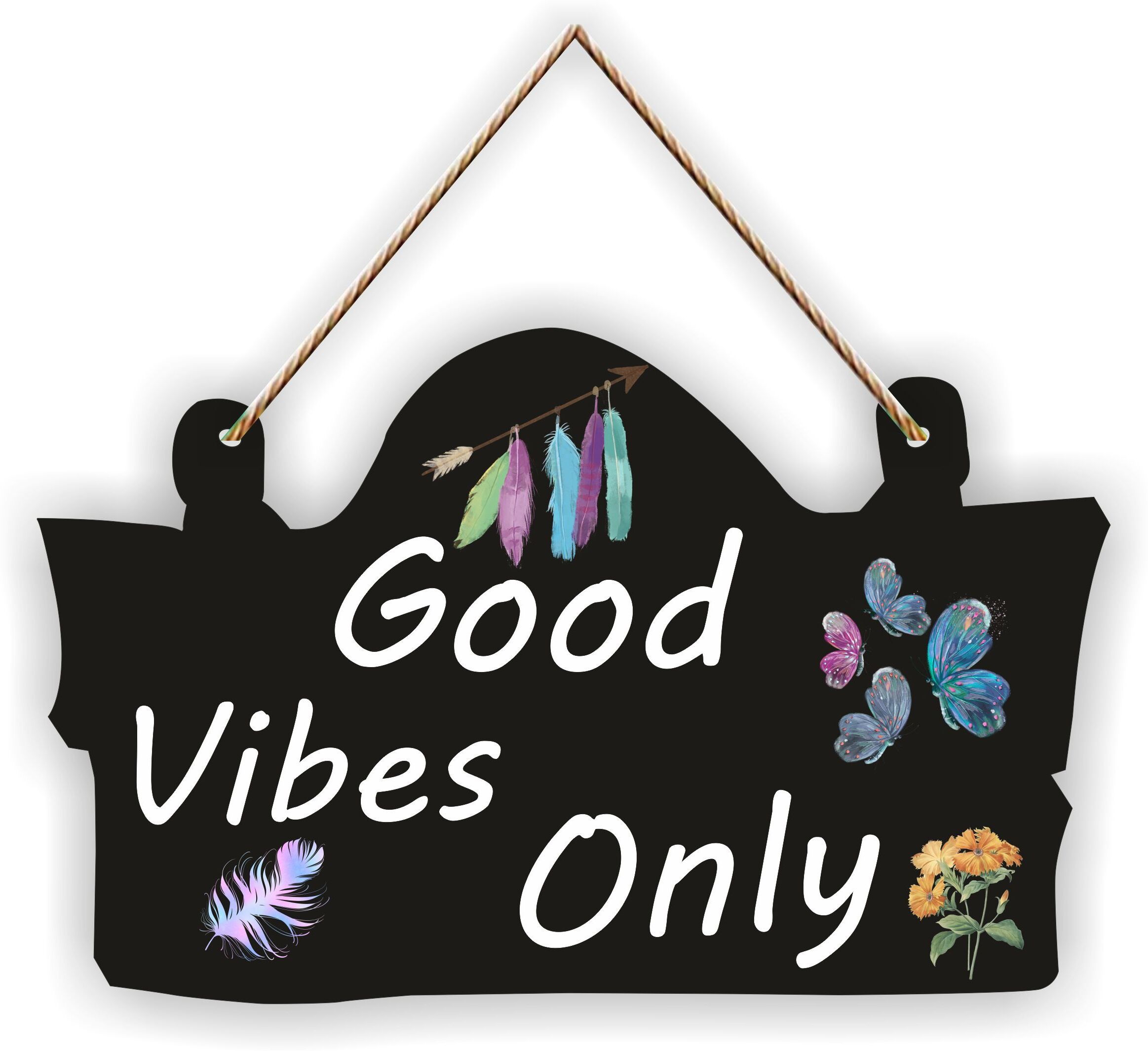 Positive Quotes Wooden Wall Hanging Decorative Item for Home