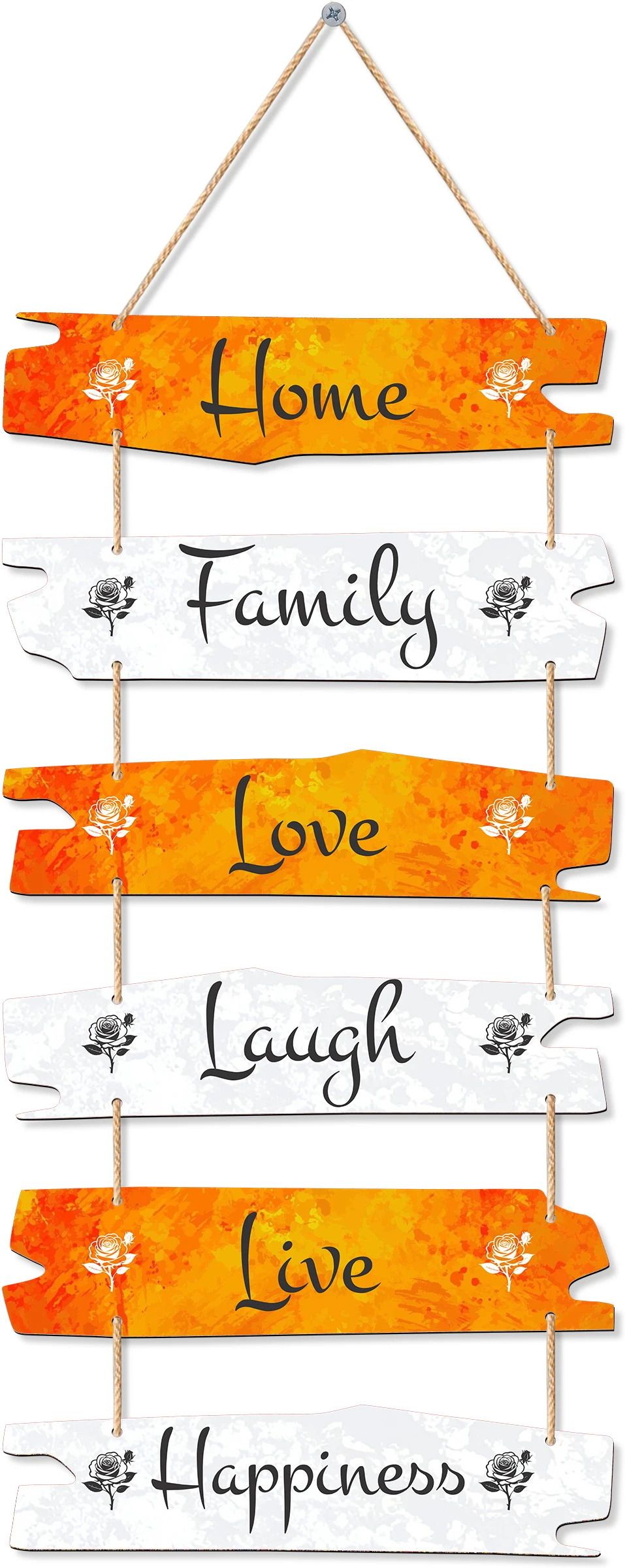 Wooden Wall Hanger For Home | Office Living Room Gift (Home Positive Quote)