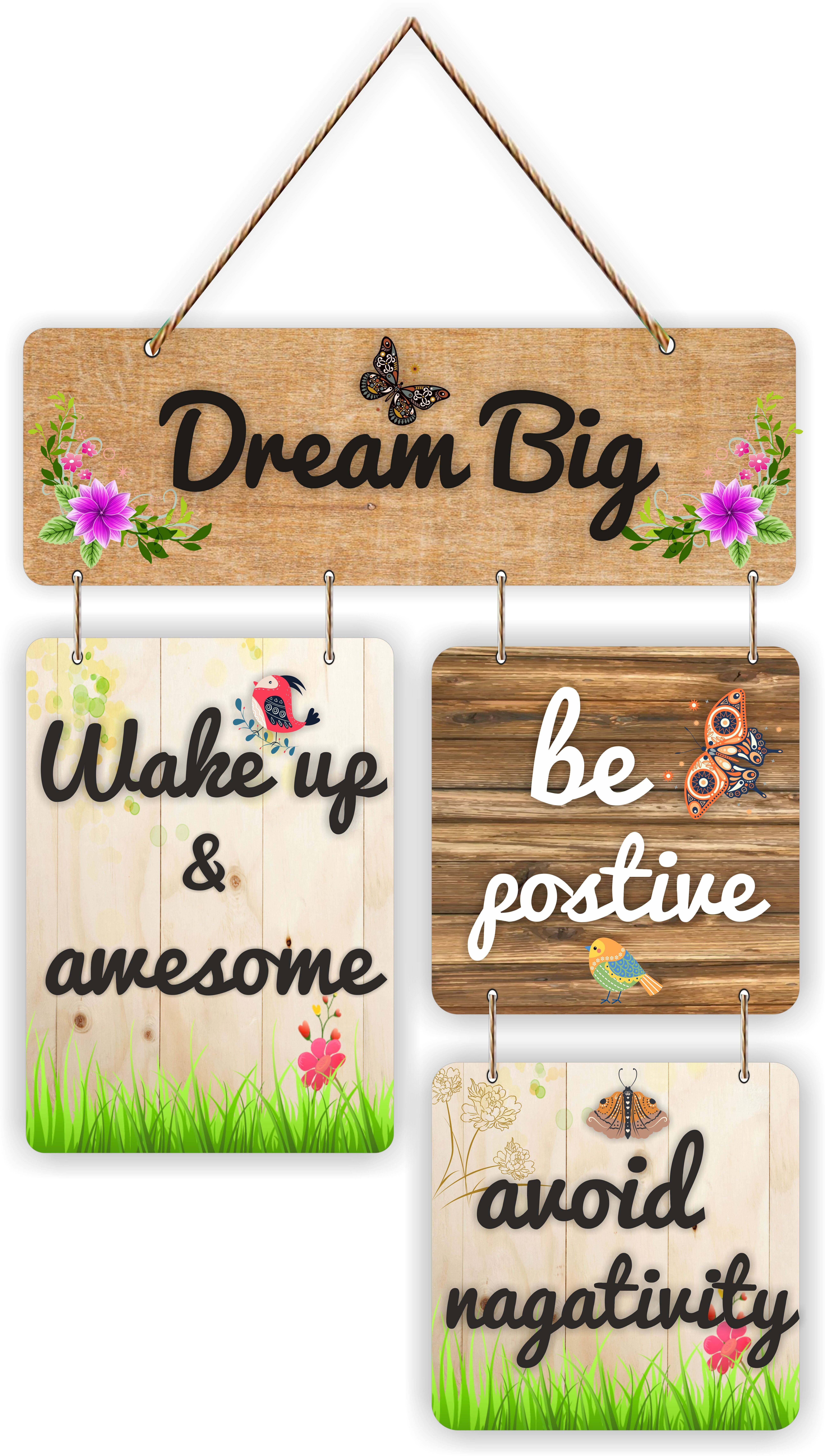 Good Vibes Only Decorative Wooden Wall Hanger for Home Decor Accessory