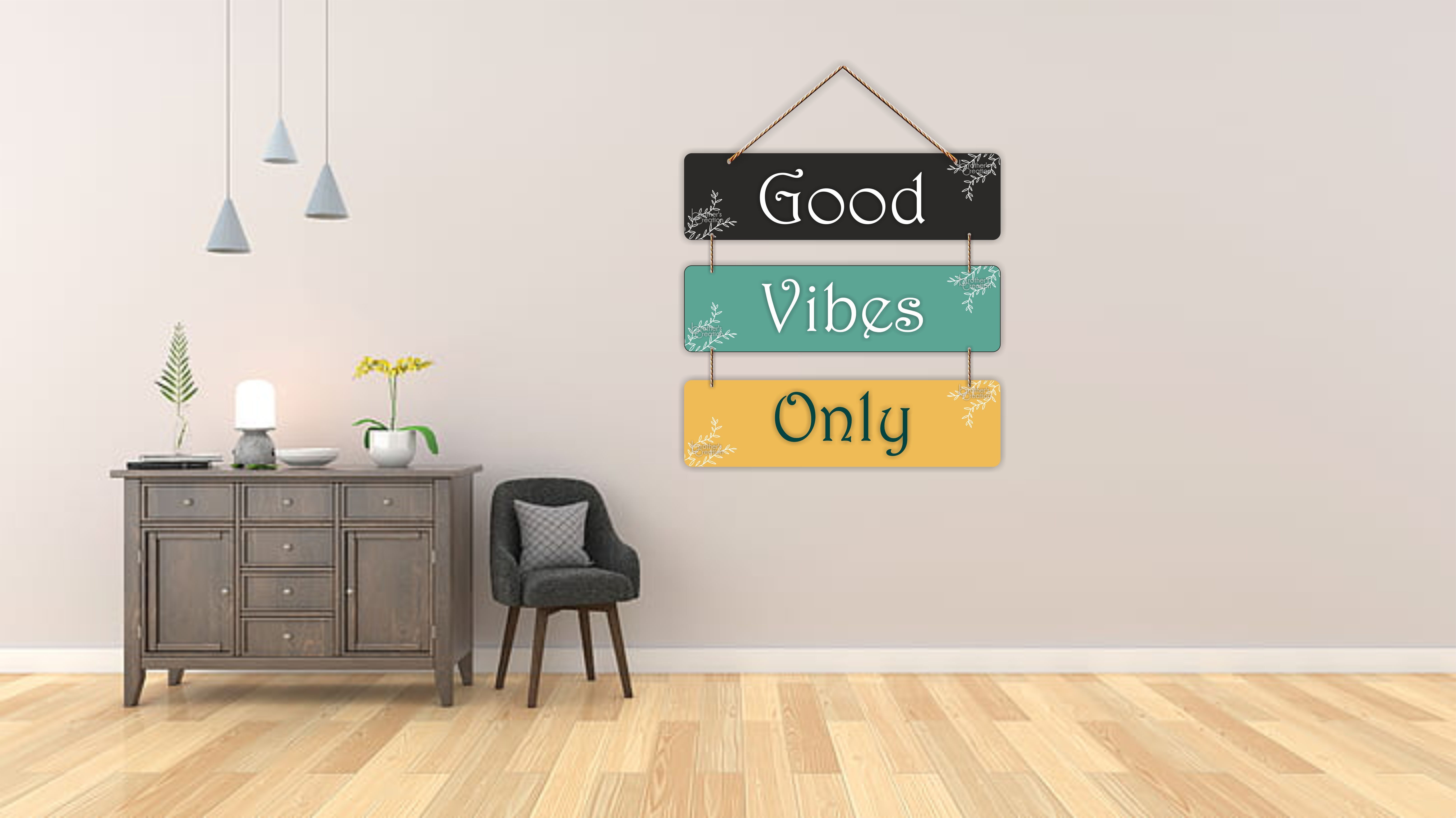 Good Vibes Only wall Hanging for Home Wall décor