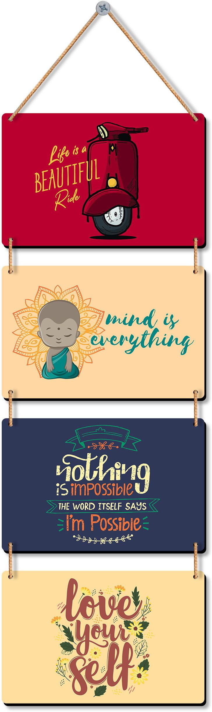 Life is Beautiful Wall Hanging Wooden Art Decoration item for Living Room