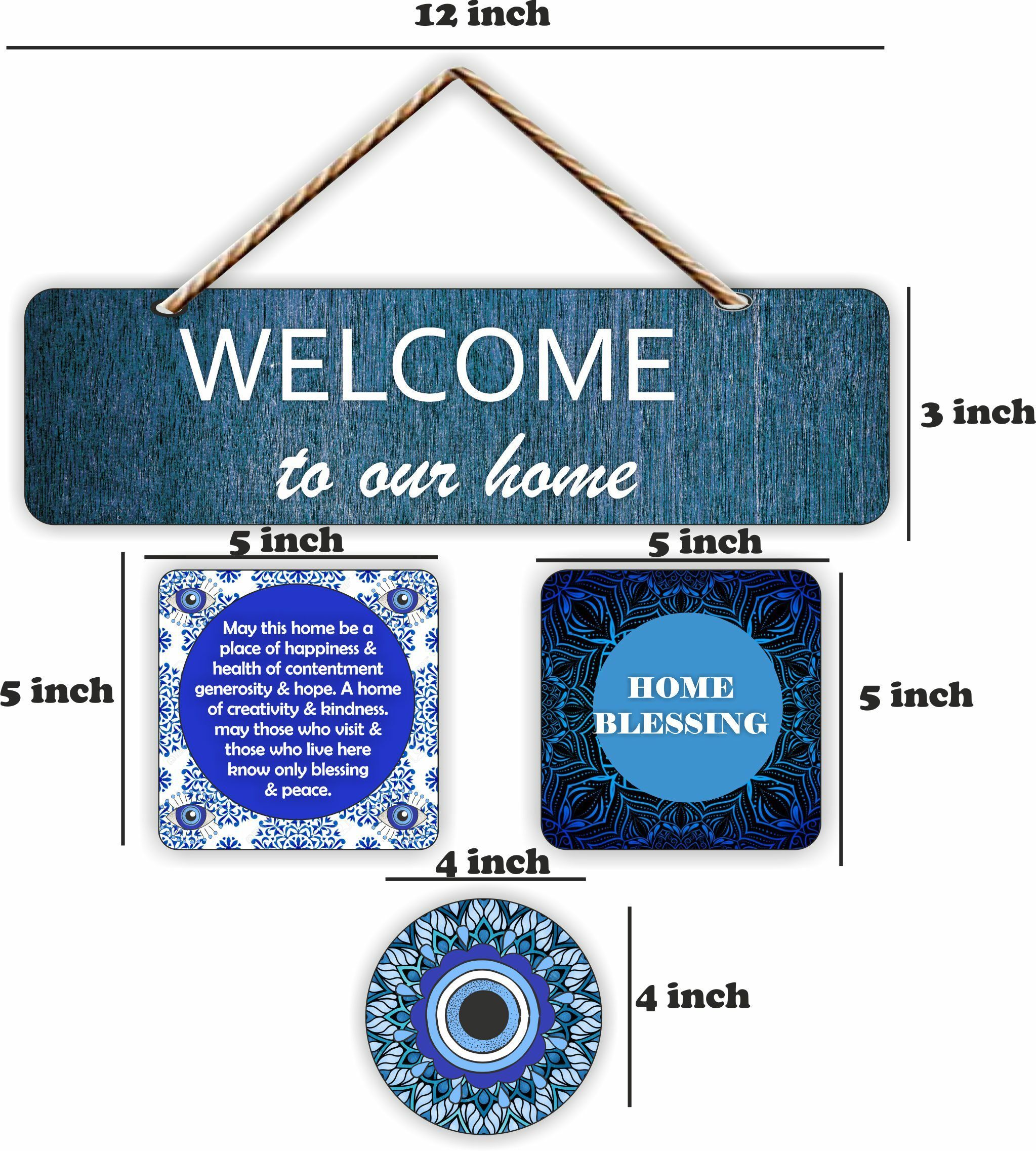 Welcome Home Door Wooden Wall Hanging Decorative Item for Home