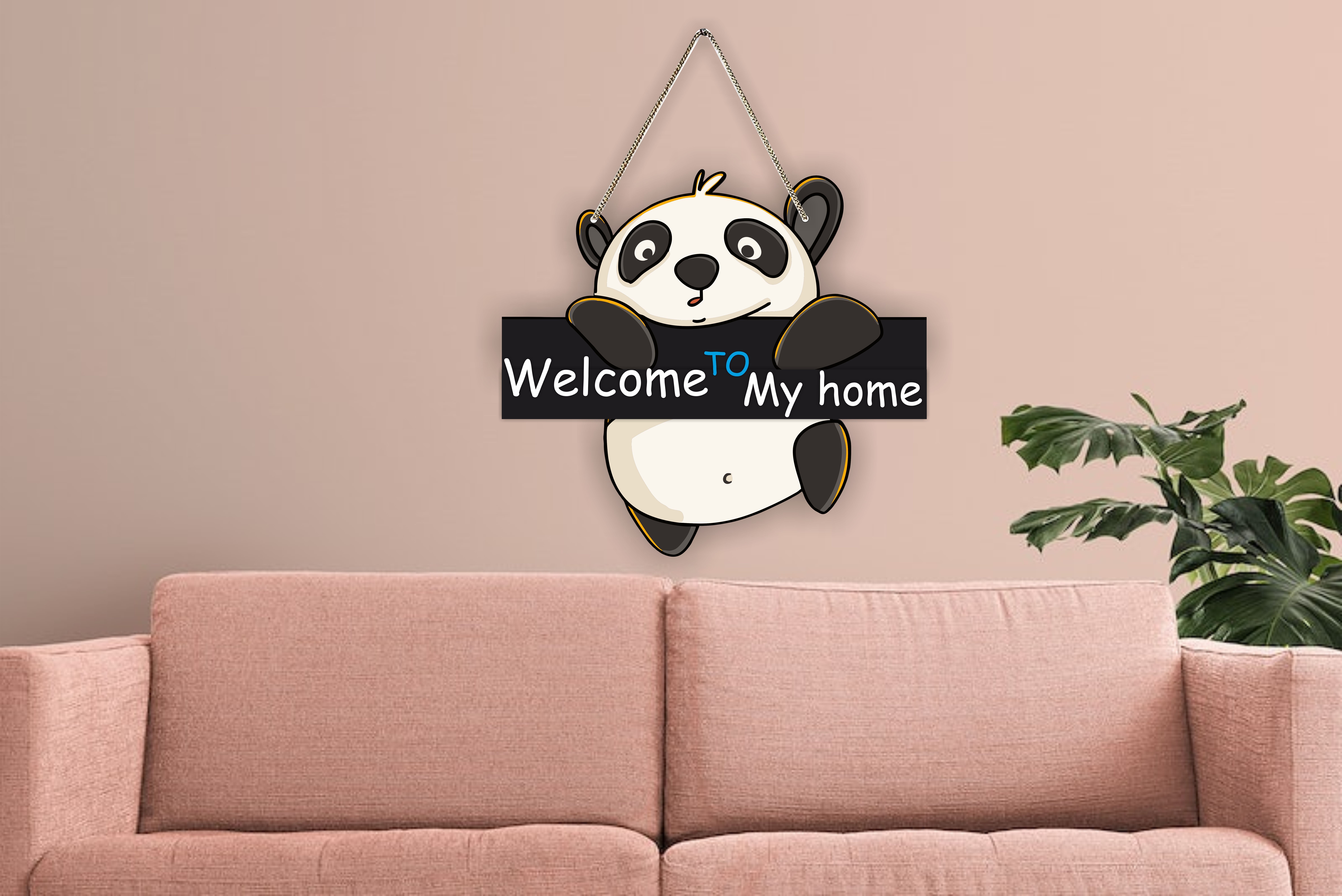 Welcome To My Home Wooden Wall Hanging with Quotes for Home Decor