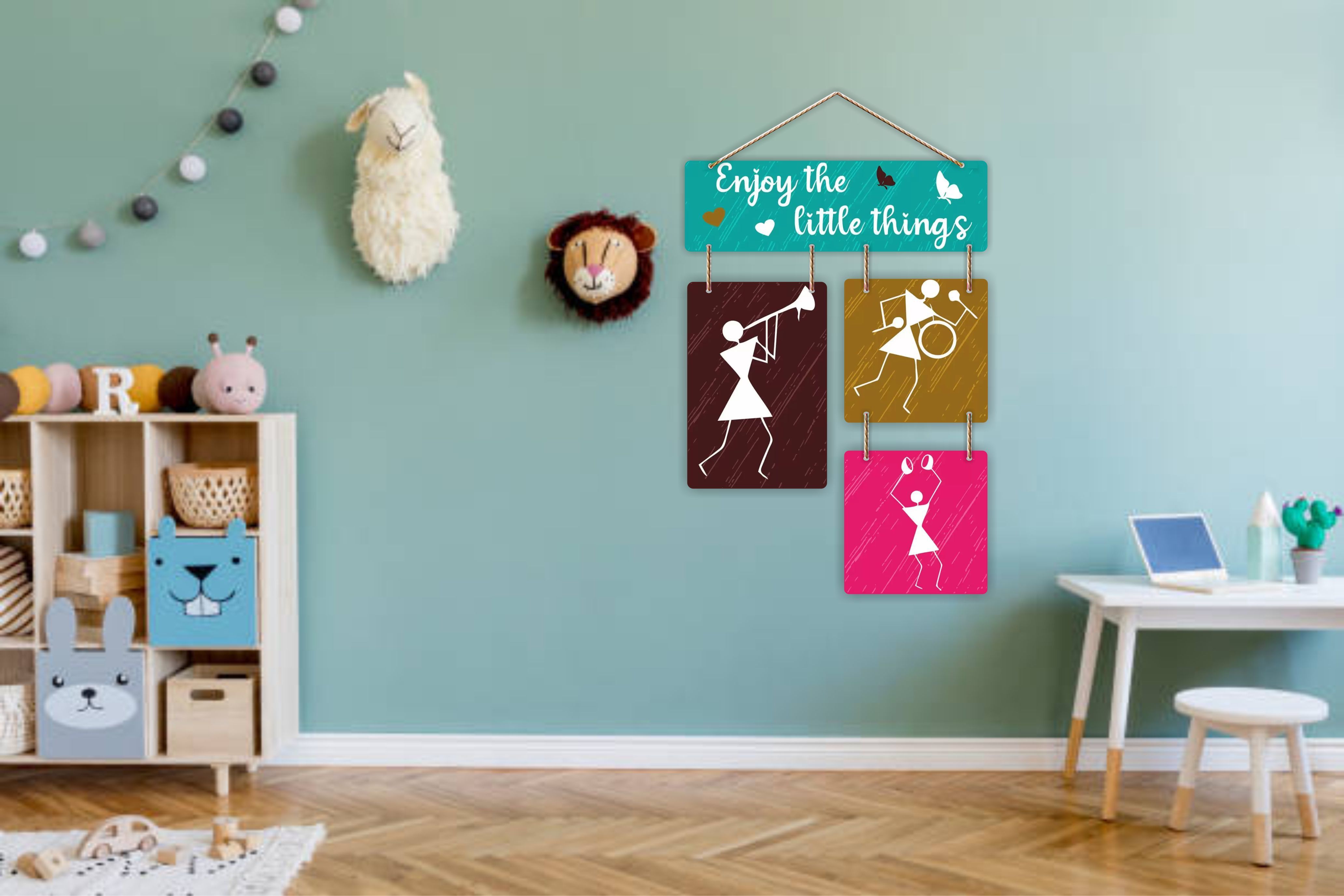 Enjoy The Little Things Decorative Wooden Wall Hanger for Home Decor Accessory