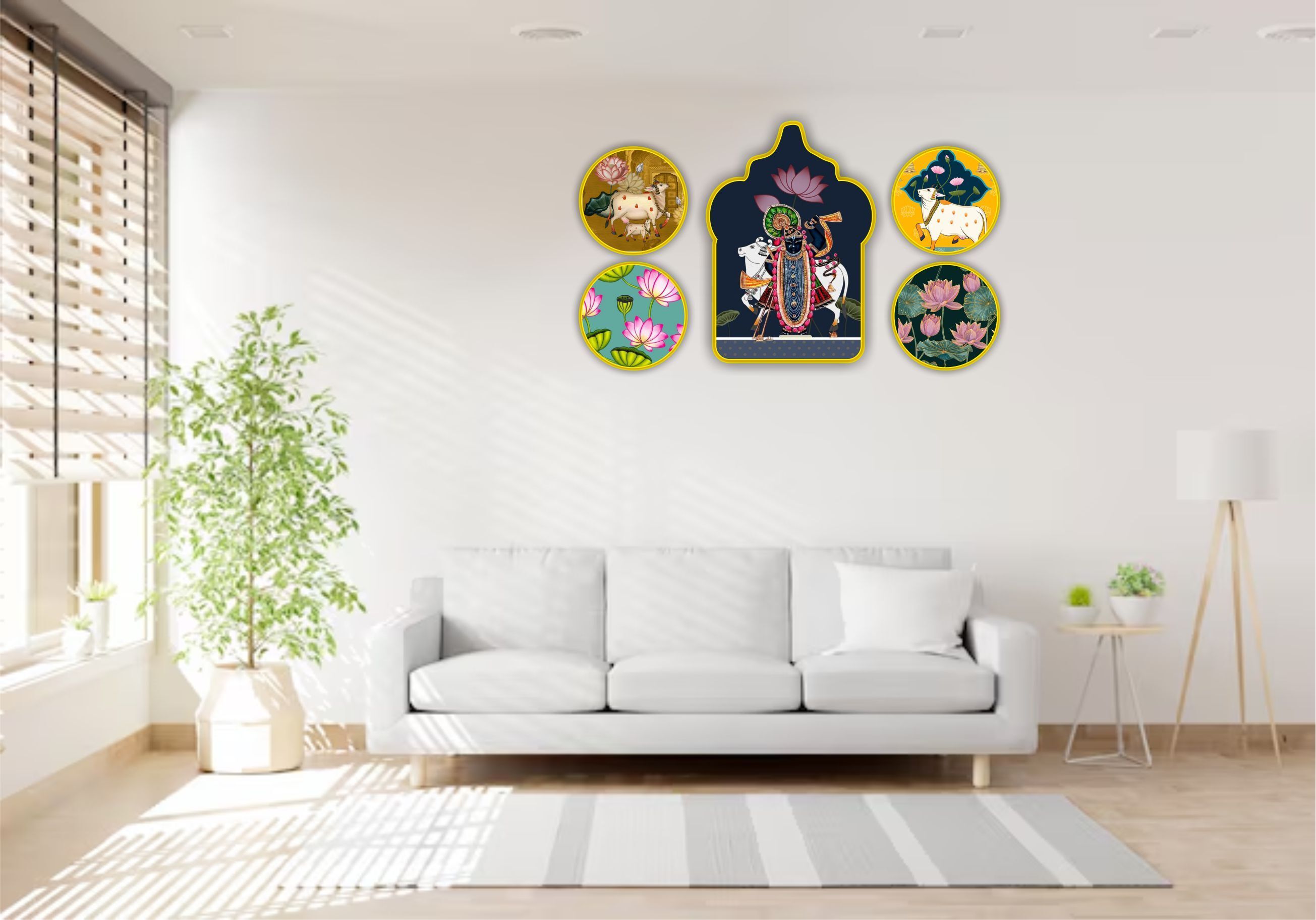 Shree Nath Ji Wooden wall hanging and home wall decoration