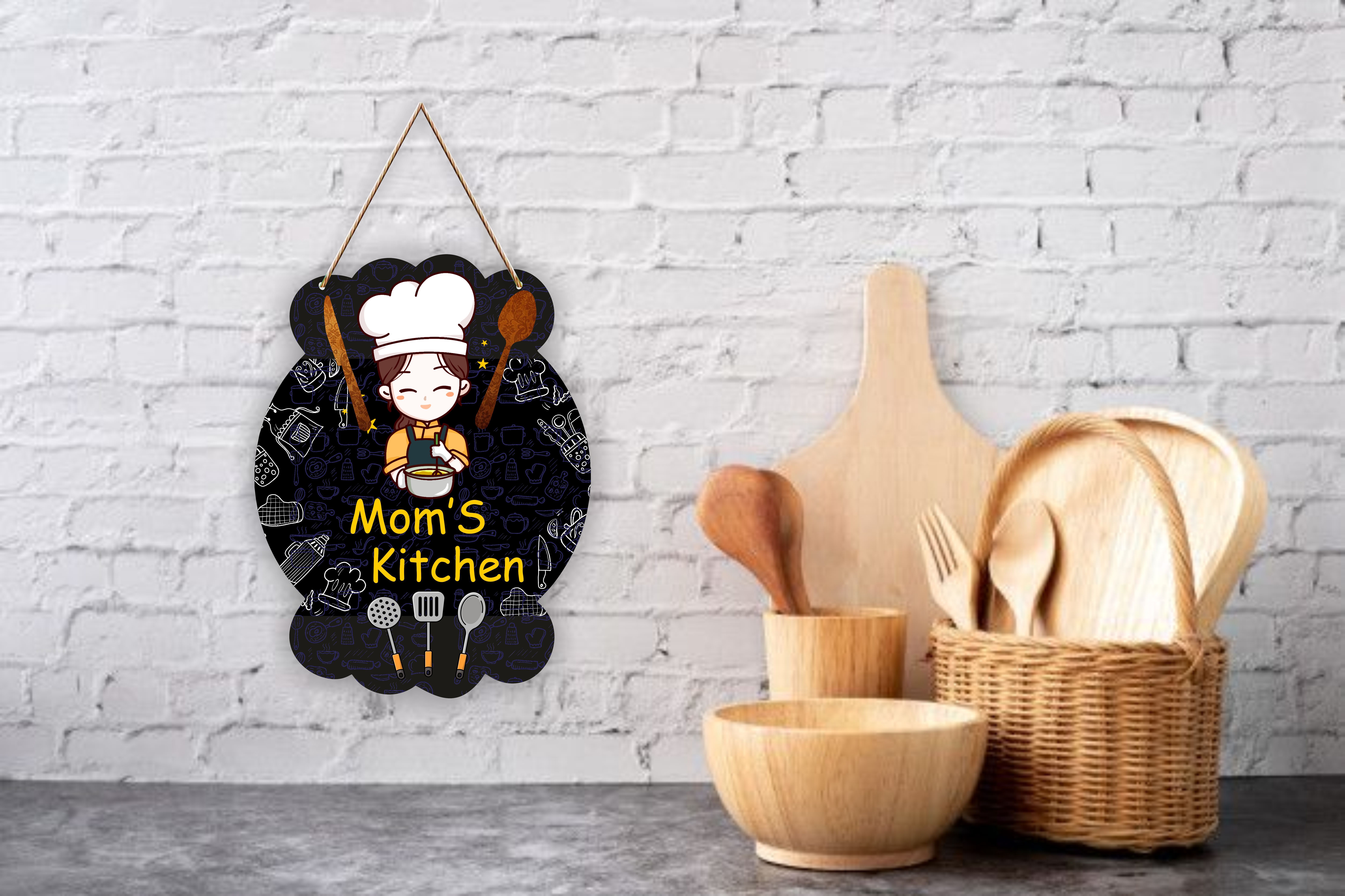 Mom's Kitchen for Kitchen Home Décor Wall Hanging