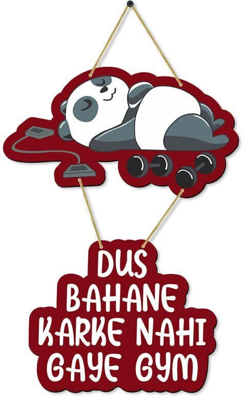 Dus Bahane Wall Hanging Wooden Art Decoration item for Living Room, Bedroom