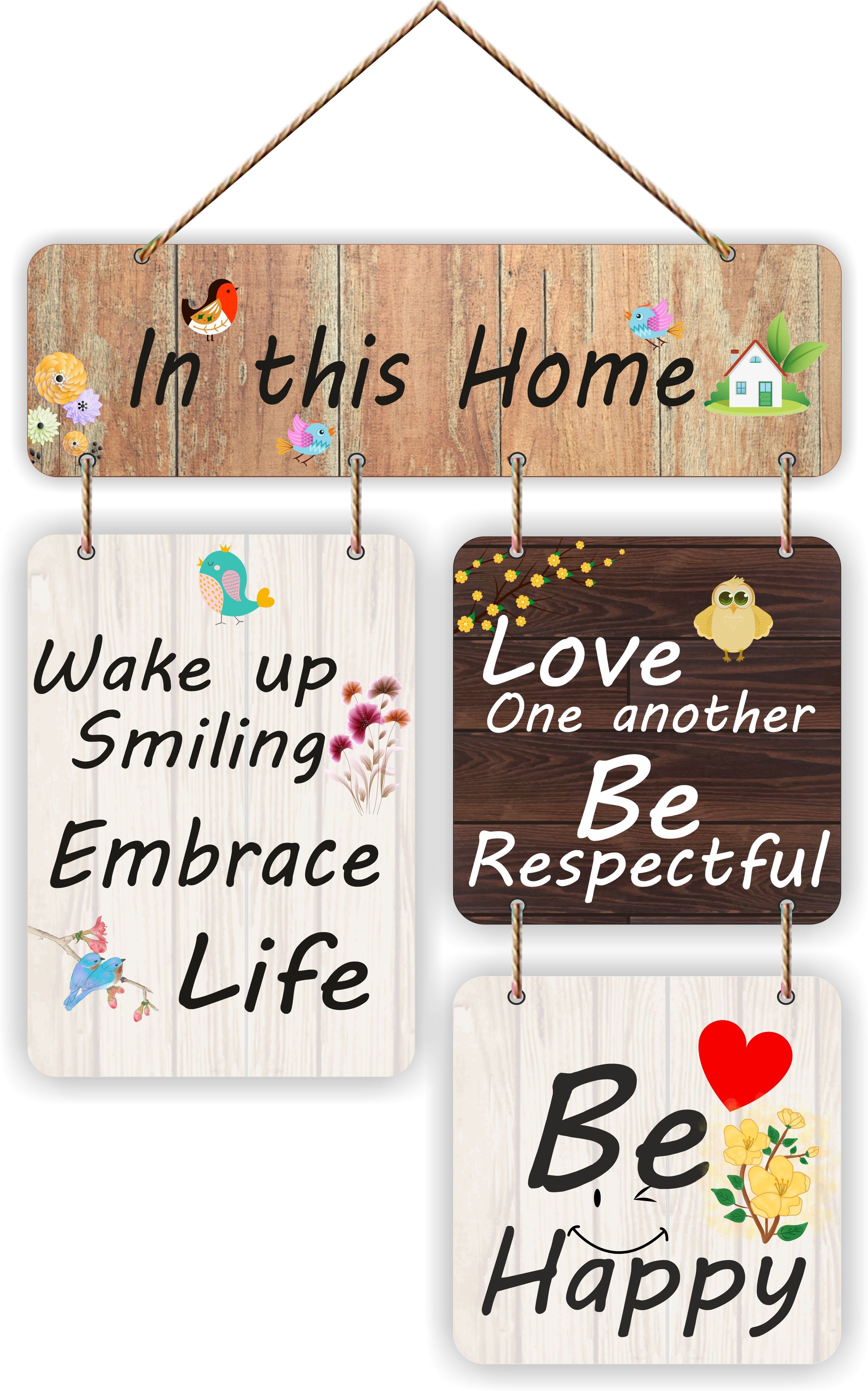 In This Home Decorative Wooden Wall Hanger for Home Decor Accessory