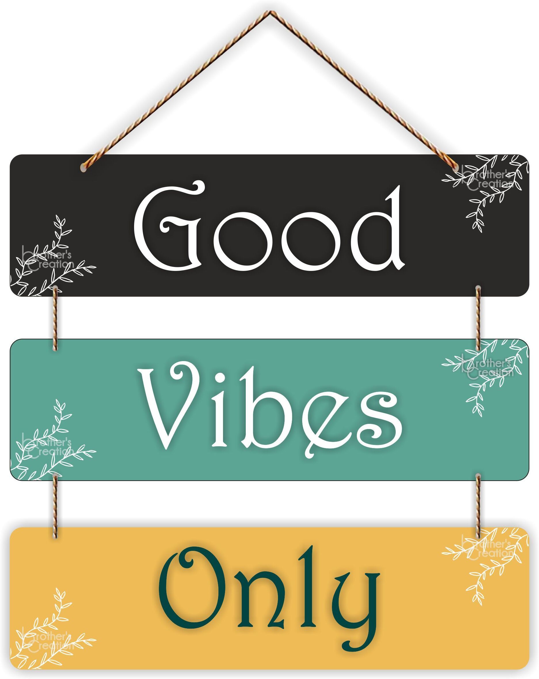Good Vibes Only wall Hanging for Home Wall décor