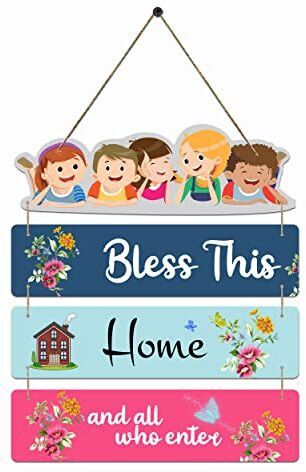 Bless This Home Wall Hanging Wooden Art Decoration item for Living Room
